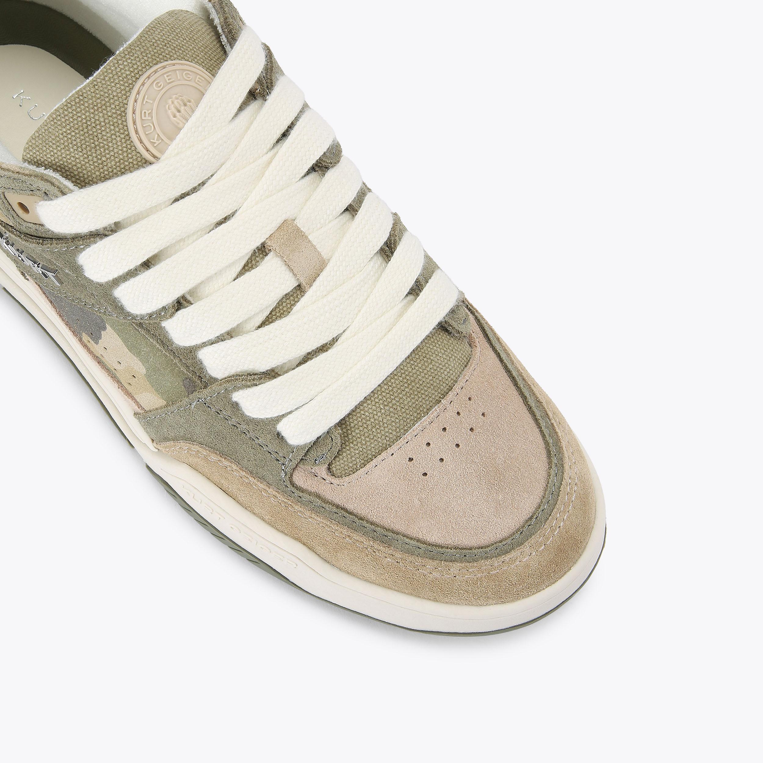 KINGSLAND SNEAKER Green suede Sneaker by Kurt Geiger London