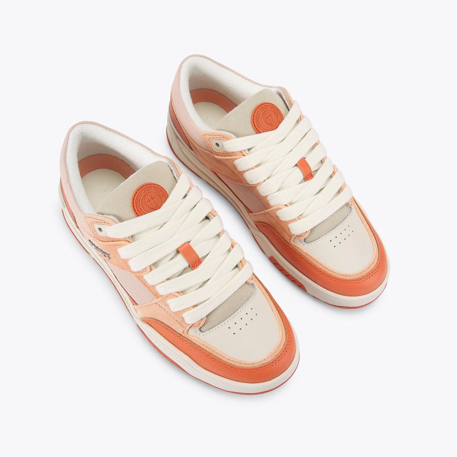 KINGSLAND SNEAKER Peach Lace Up Sneaker by Kurt Geiger London