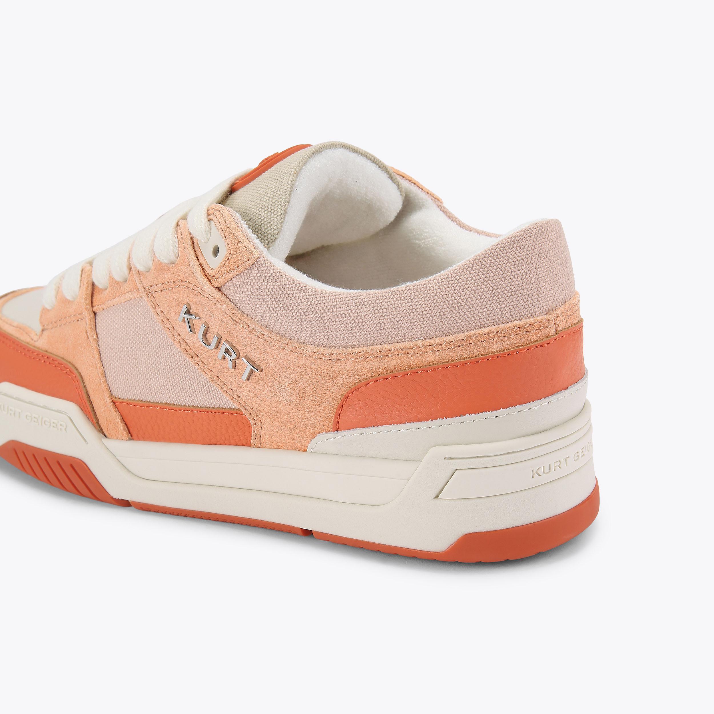 KINGSLAND SNEAKER Peach Lace Up Sneaker by Kurt Geiger London