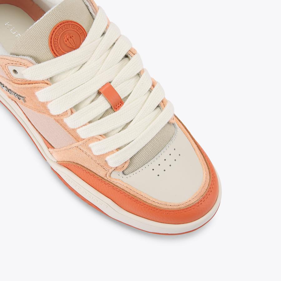 KINGSLAND SNEAKER Peach Lace Up Sneaker by Kurt Geiger London