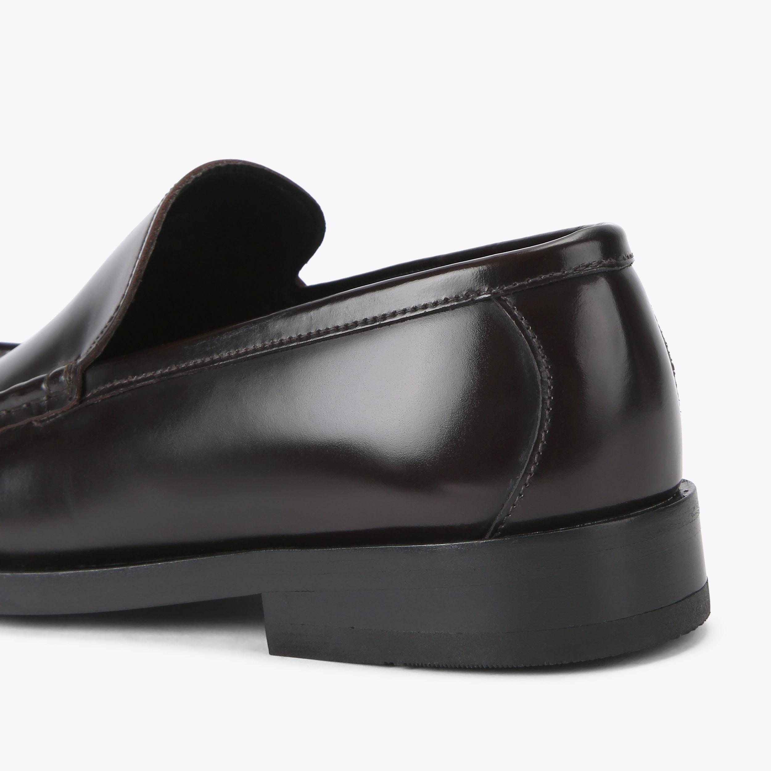 DENMAN LOAFER Wine Leather Formal Loafer by KURT GEIGER LONDON