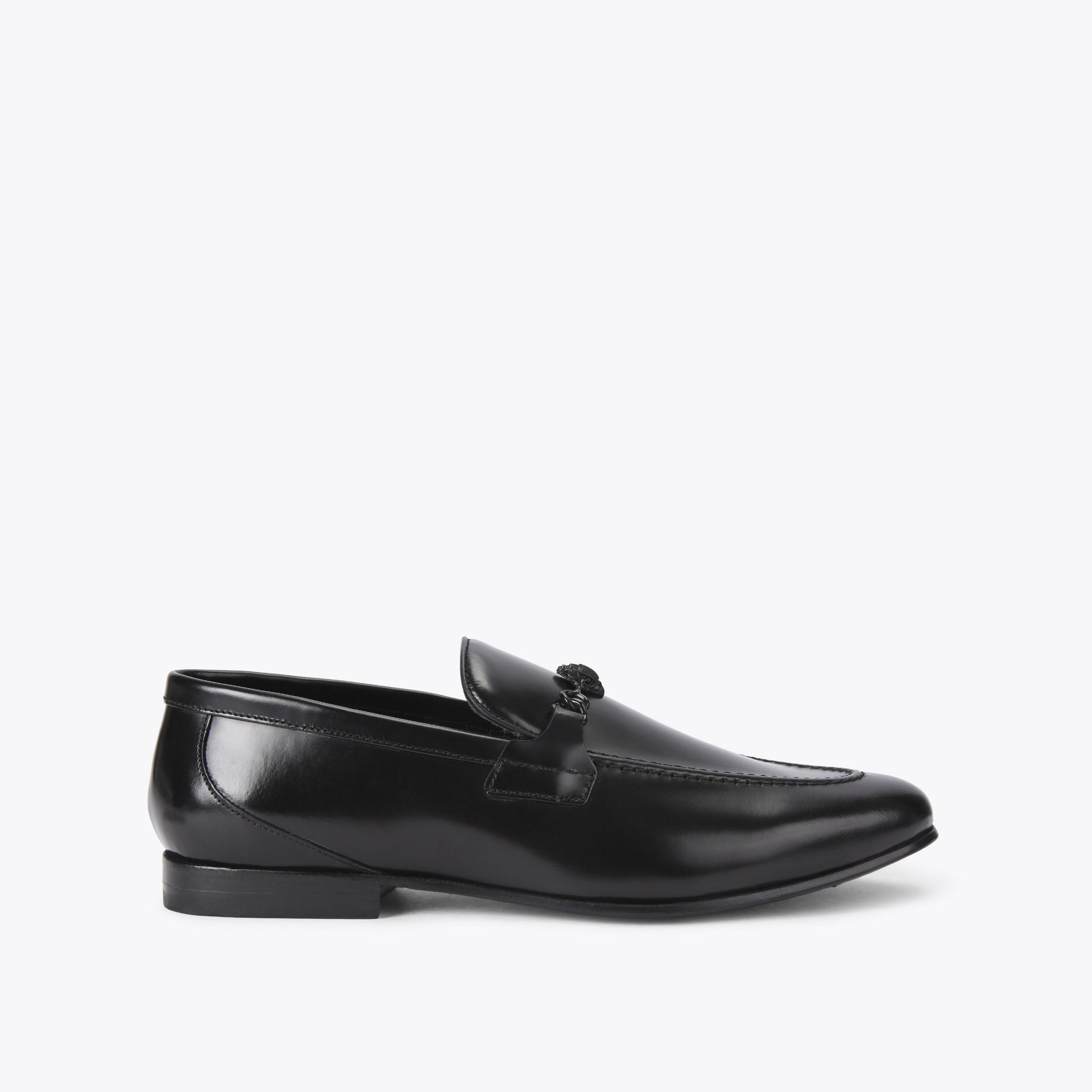 ALTON BRUSH OFF LOAFER Black Leather Slip On Loafer by KURT GEIGER