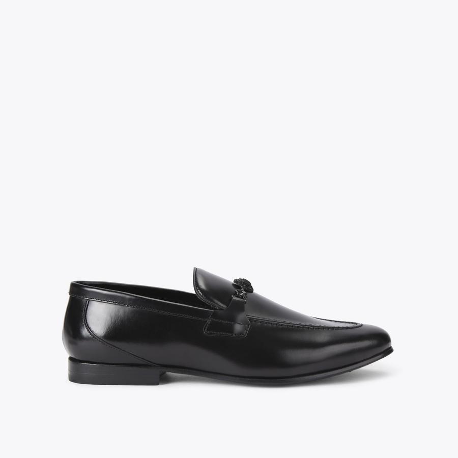 ALTON BRUSH OFF LOAFER Black Leather Slip On Loafer by KURT GEIGER