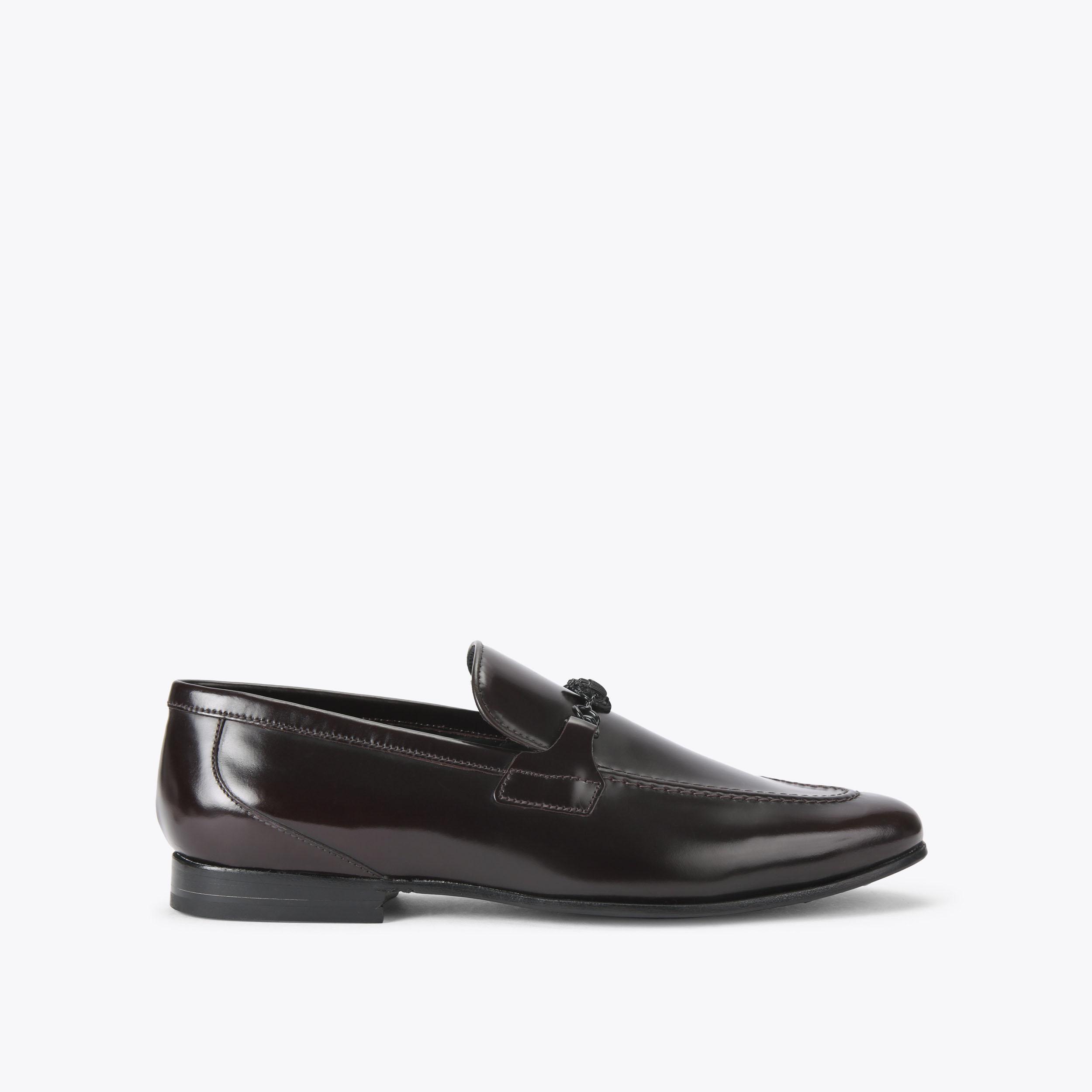 ALTON BRUSH OFF LOAFER Wine Leather Loafer by KURT GEIGER LONDON