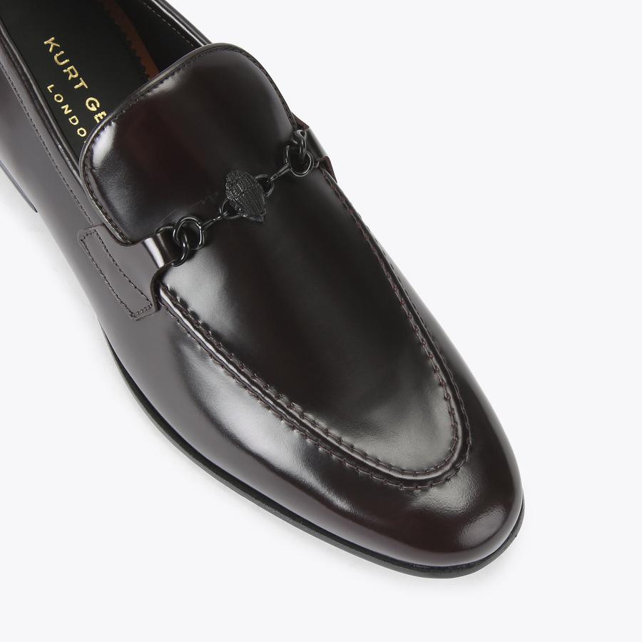 ALTON BRUSH OFF LOAFER Wine Leather Loafer by KURT GEIGER LONDON
