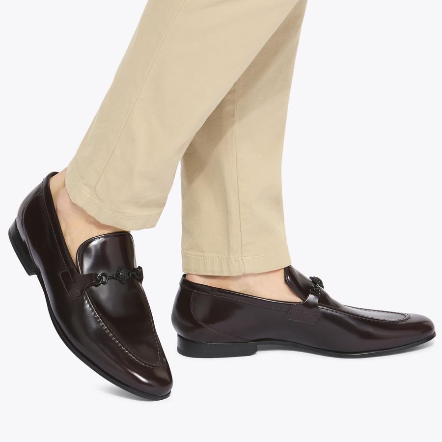 ALTON BRUSH OFF LOAFER Wine Leather Loafer by KURT GEIGER LONDON