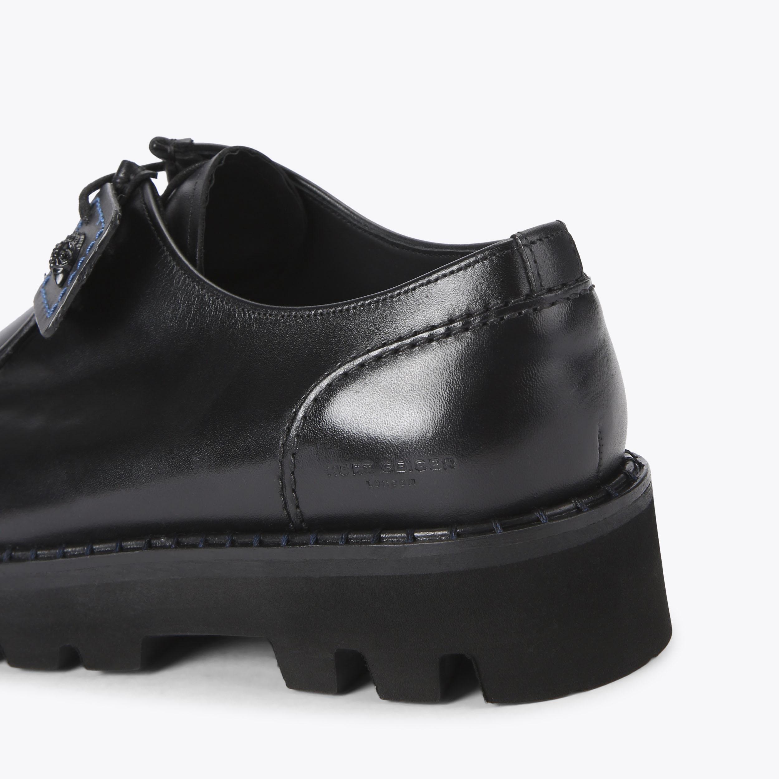 Kurt Geiger Black Leather Derby Lace-Up Shoes Kurt Geiger Mercer Derby Shoes in Black for Men | Lyst main image 4