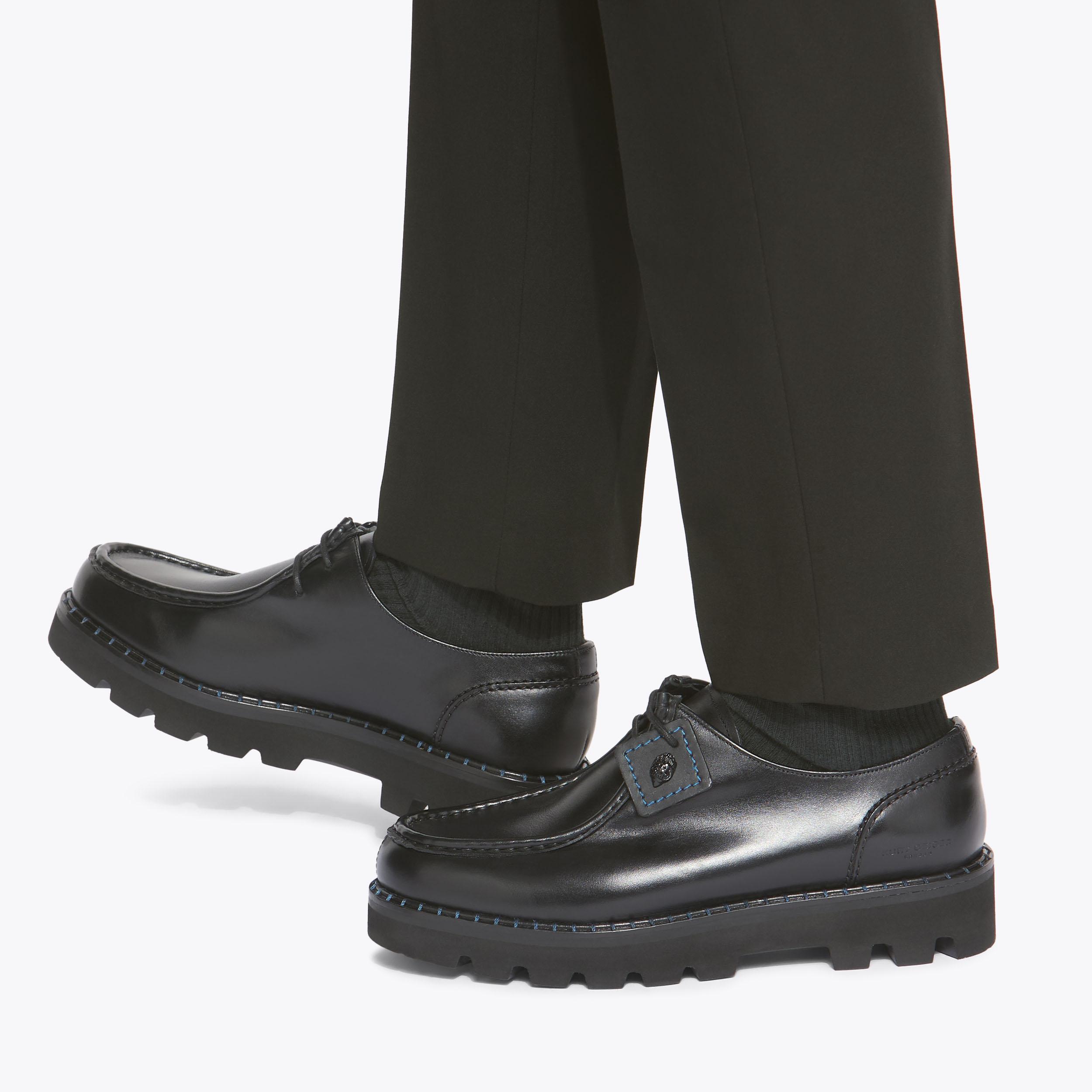 BROMPTON DERBY Black Leather Derby Shoe by KURT GEIGER LONDON display picture 2