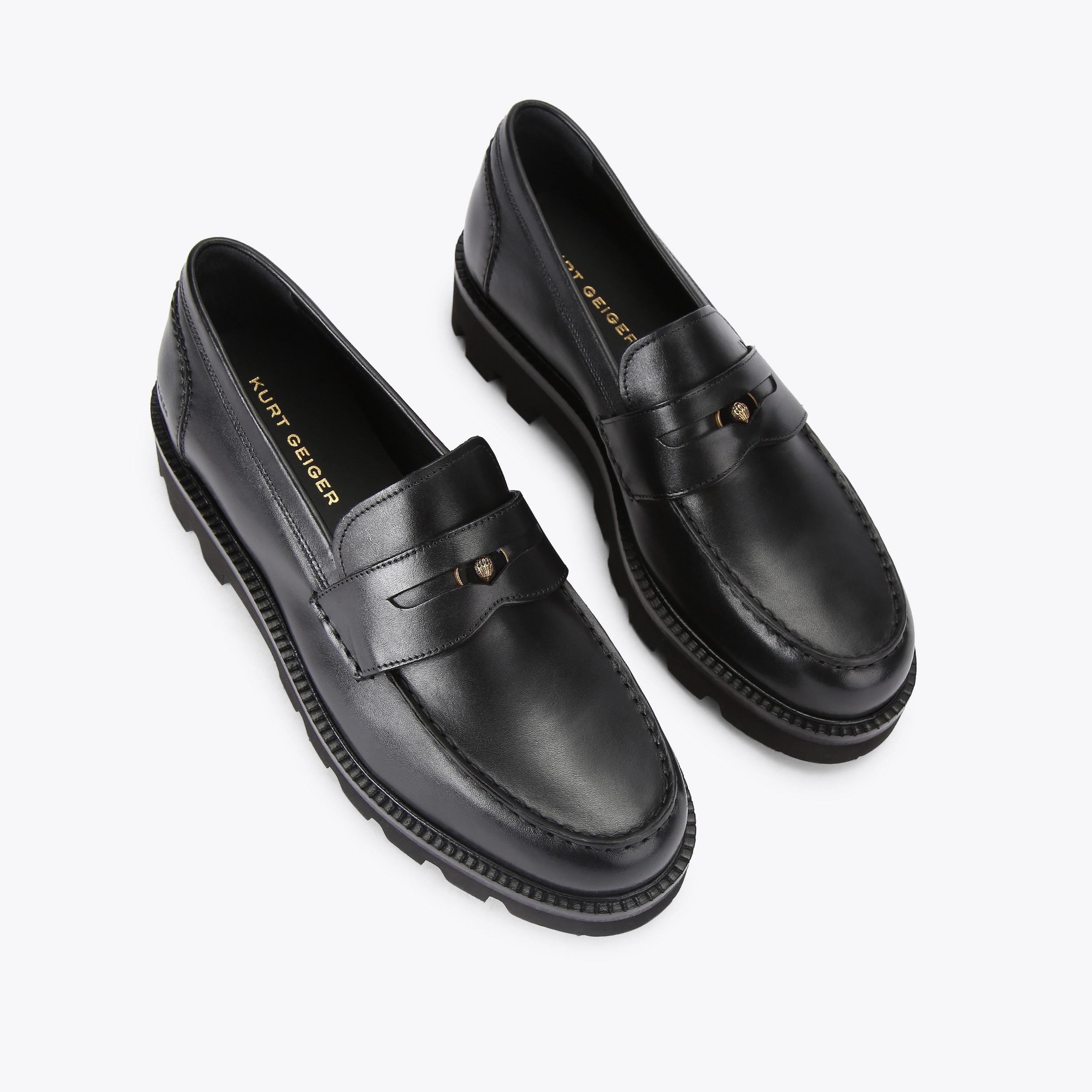 BROMPTON PENNY LOAFER Black Penny Slip On Loafer by KURT GEIGER LONDON