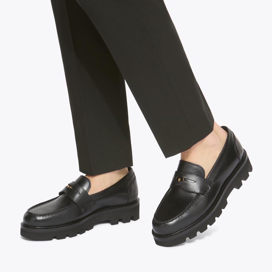BROMPTON PENNY LOAFER Black Penny Slip On Loafer by KURT GEIGER LONDON