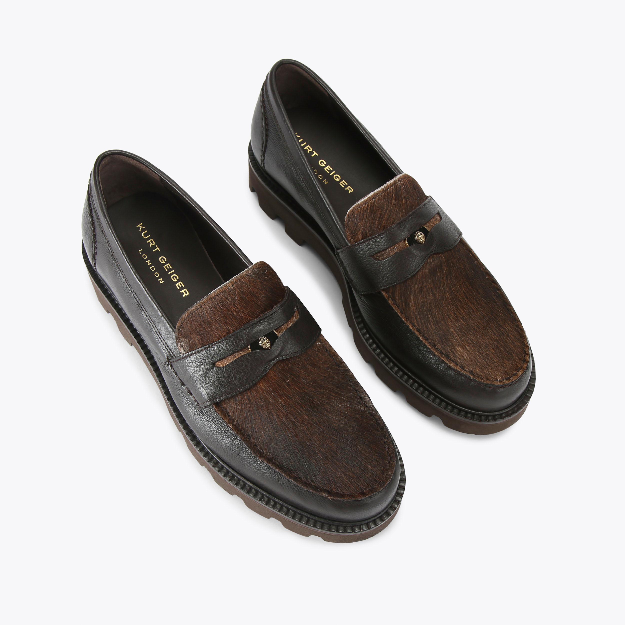 BROMPTON PENNY LOAFER Black Penny Slip On Loafer by KURT GEIGER LONDON