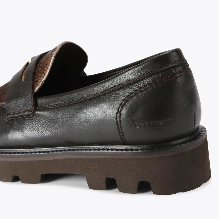 BROMPTON PENNY LOAFER Cow Print Loafer by KURT GEIGER LONDON