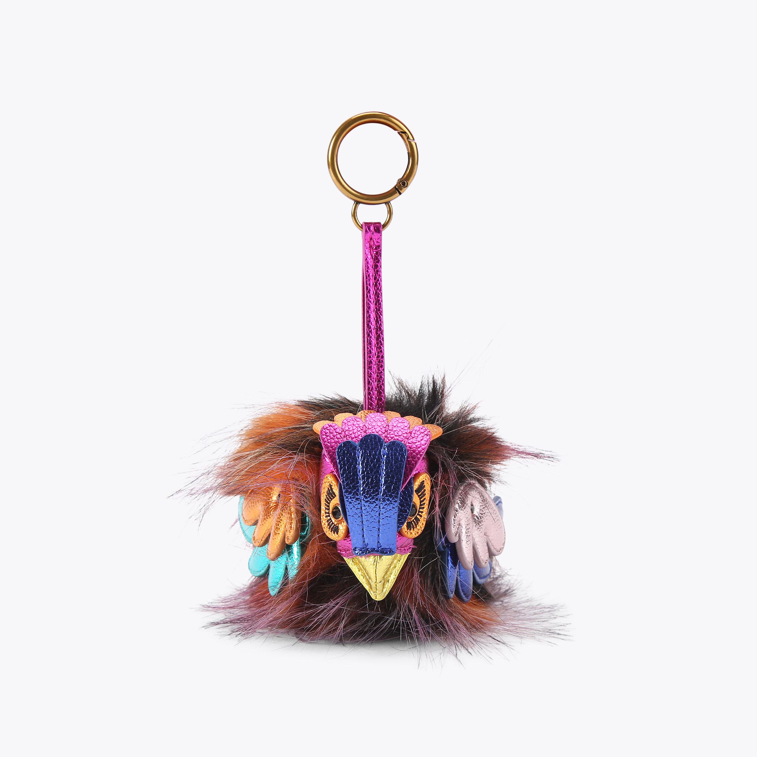 Pom Pom Bird Charm | Statement Keyrings | Kurt Geiger