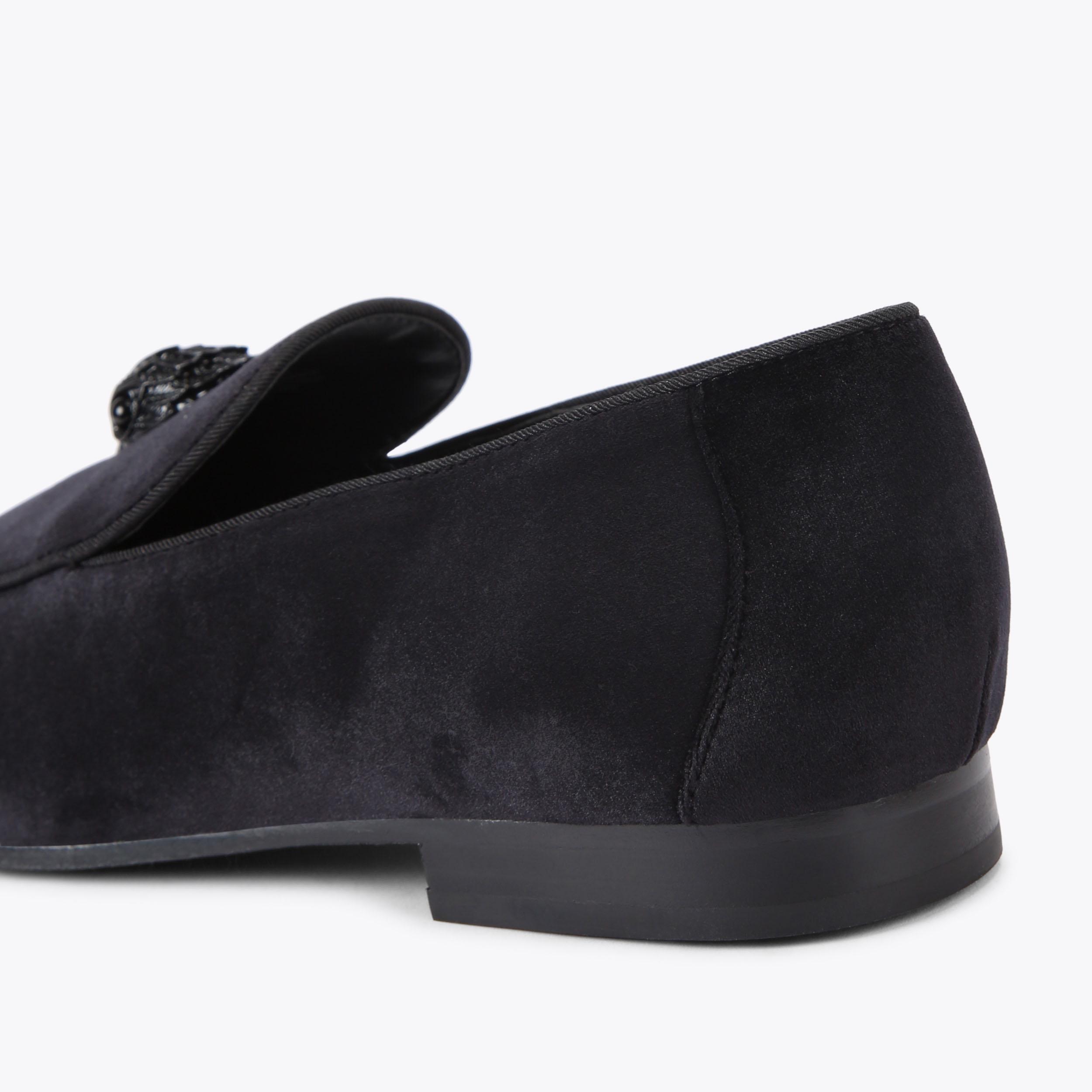 Kurt Geiger London Hugh Venetian Loafer Black Velvet Men\'s US 8.5, EU 41.5 Kurt Geiger Hugh Venetian Loafer - Black | Editorialist main image 4