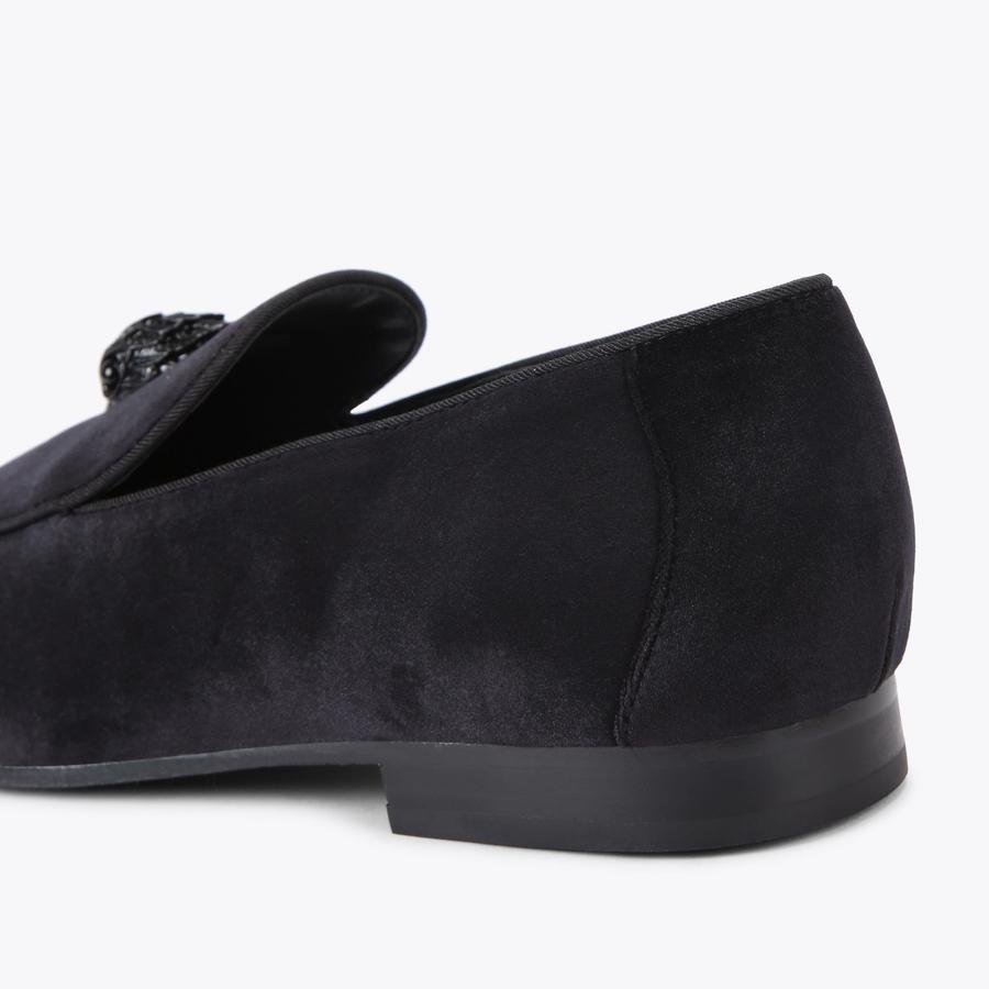 Kurt Geiger London Hugh Venetian Loafer Black Velvet Men\'s US 8, EU 41 HUGH 2 LOAFER Black Velvet Slip On Loafer by KURT GEIGER LONDON main image 2