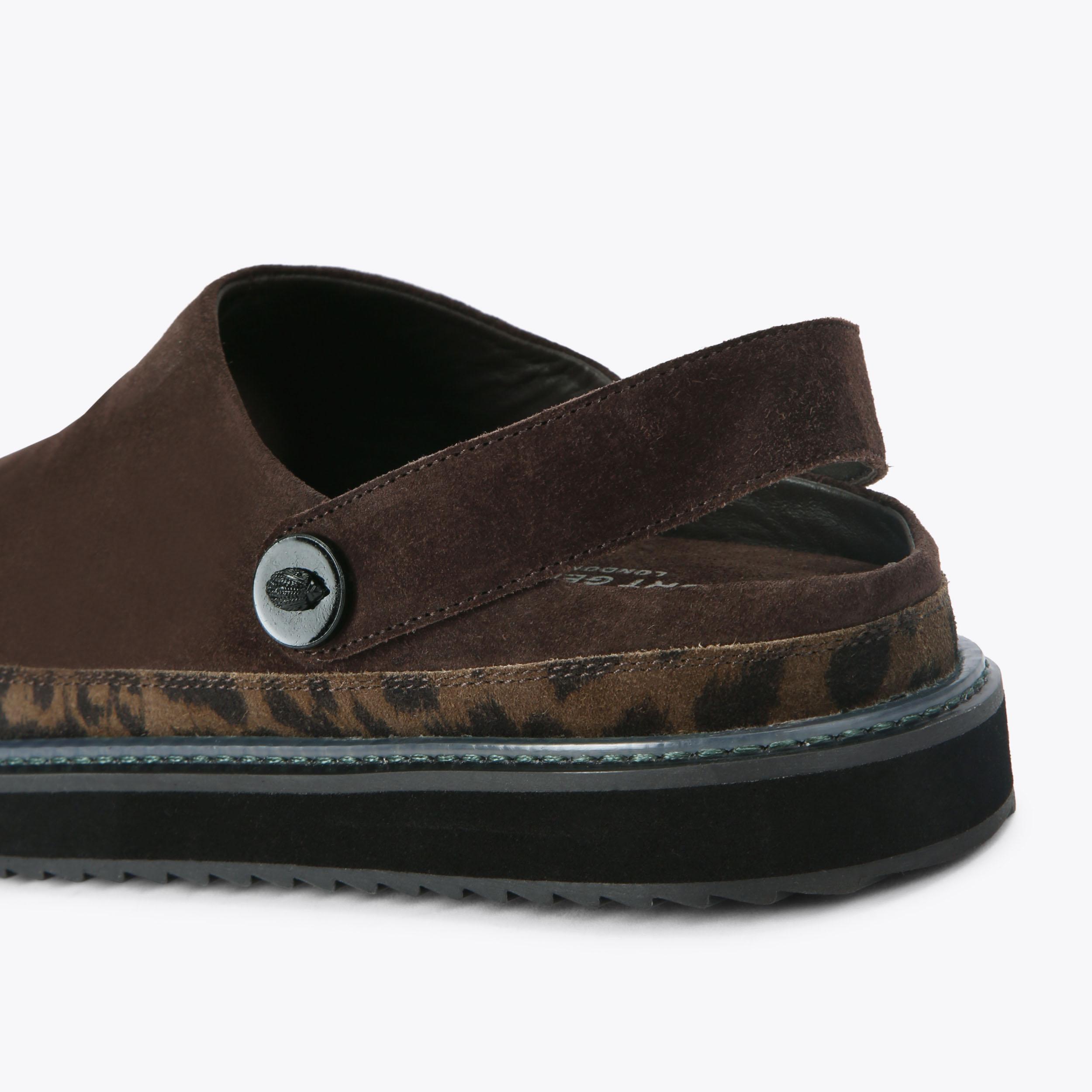 Kurt Geiger Brown Suede Men\'s Mule Designer Shoes & Accessories For Men & Women | Kurt Geiger main image 2