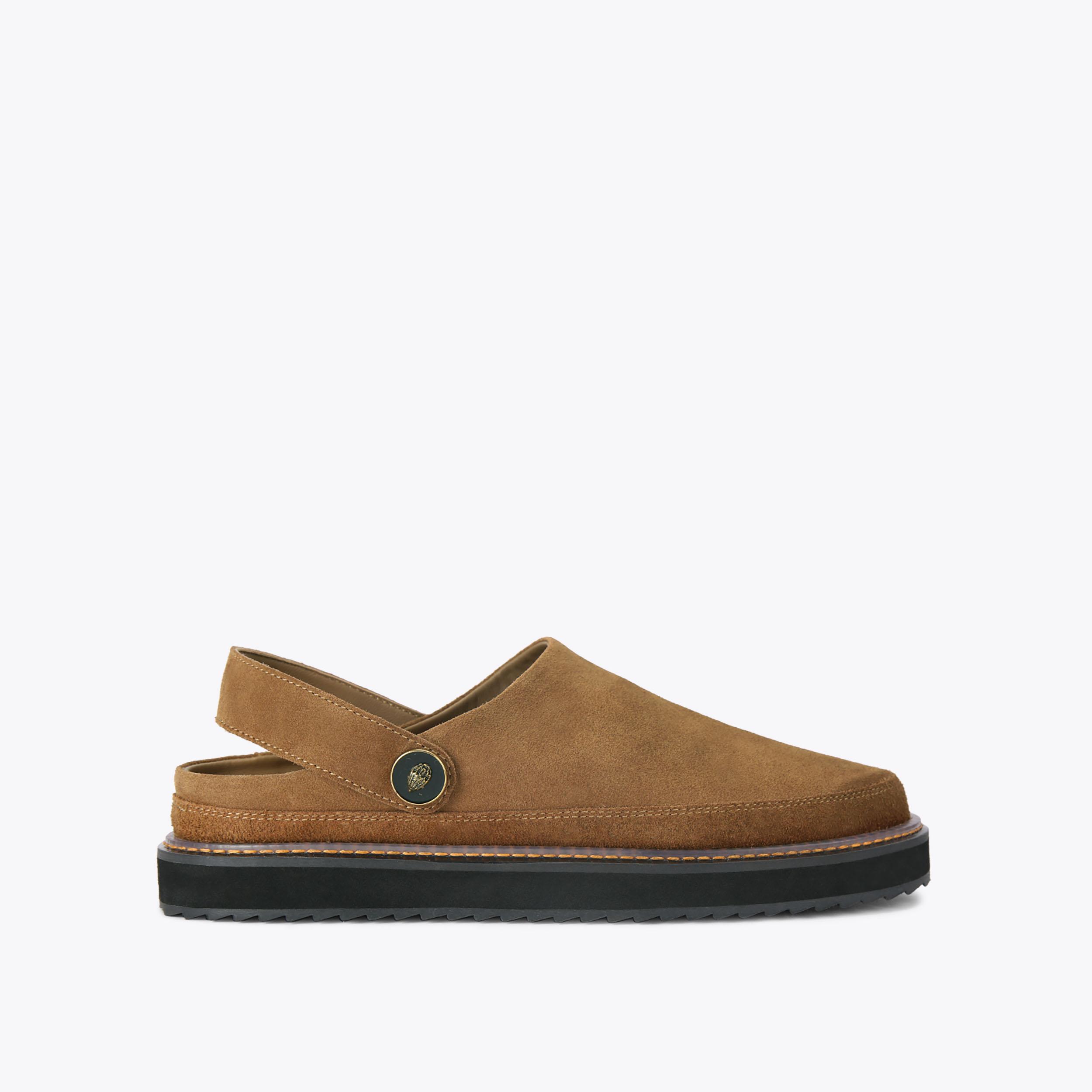 ALDGATE FLEX Camel Croc Suede Leather Shoe by Kurt Geiger London