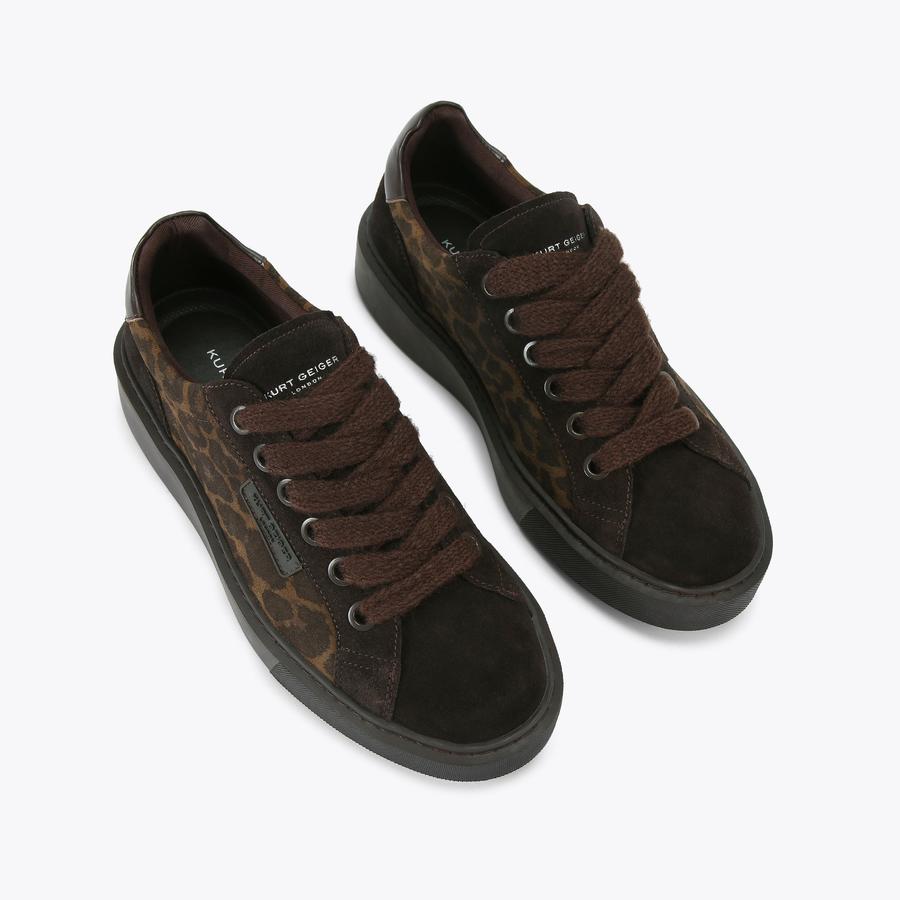ALBION SNEAKER Dark Brown Trainer by KURT GEIGER LONDON
