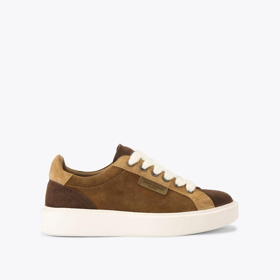ALBION SNEAKER Brown Suede Sneaker by KURT GEIGER LONDON