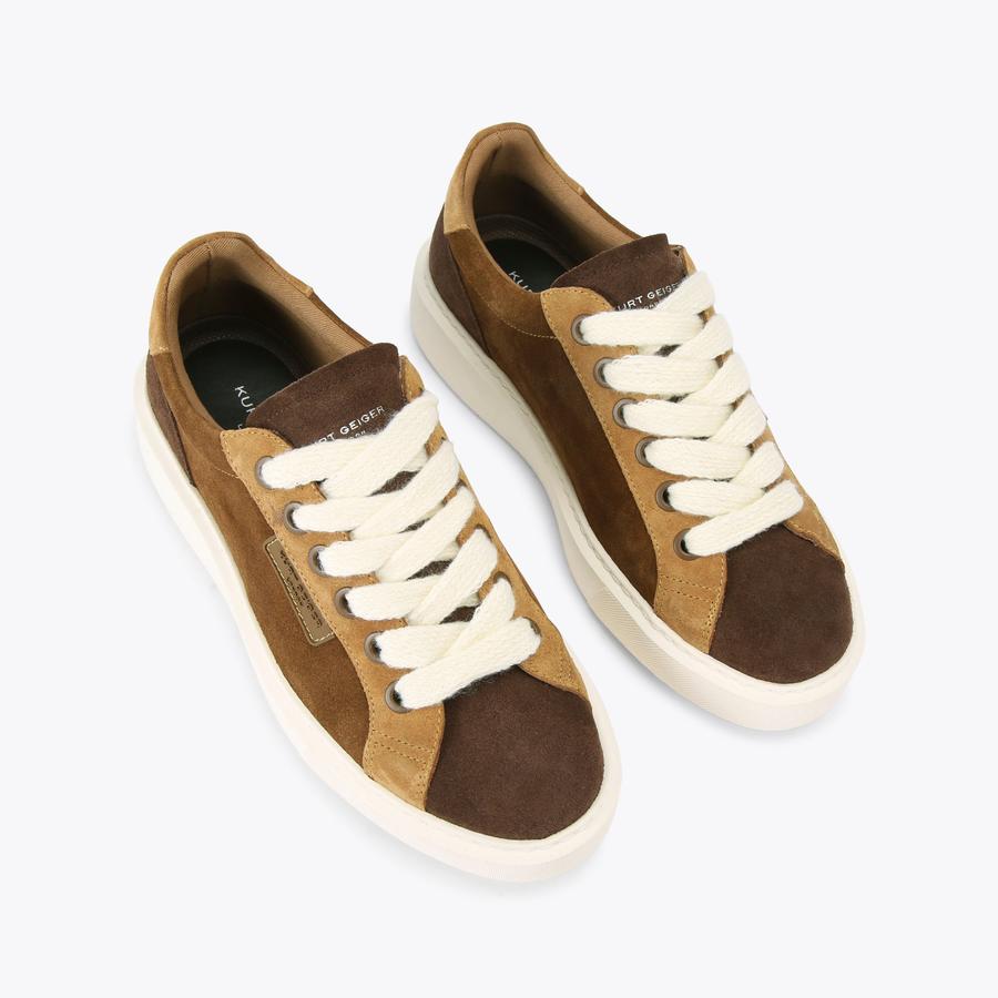 ALBION SNEAKER Brown Suede Sneaker by KURT GEIGER LONDON