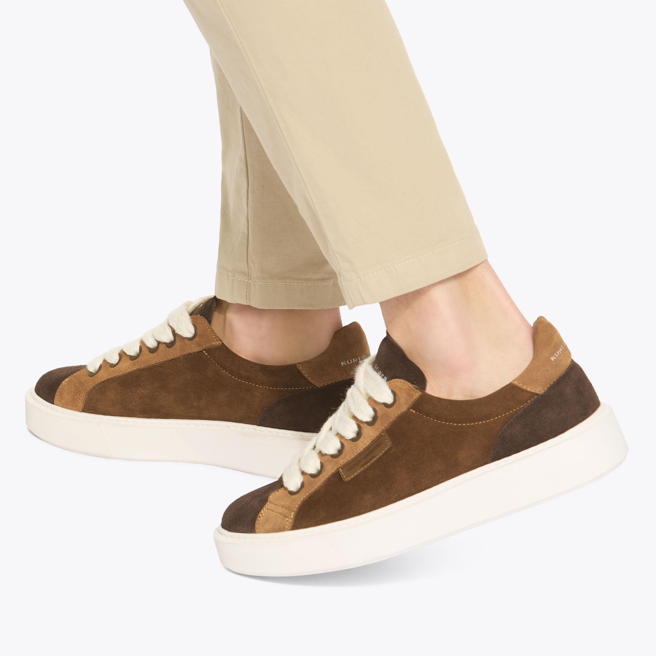 ALBION SNEAKER Brown Suede Sneaker by KURT GEIGER LONDON