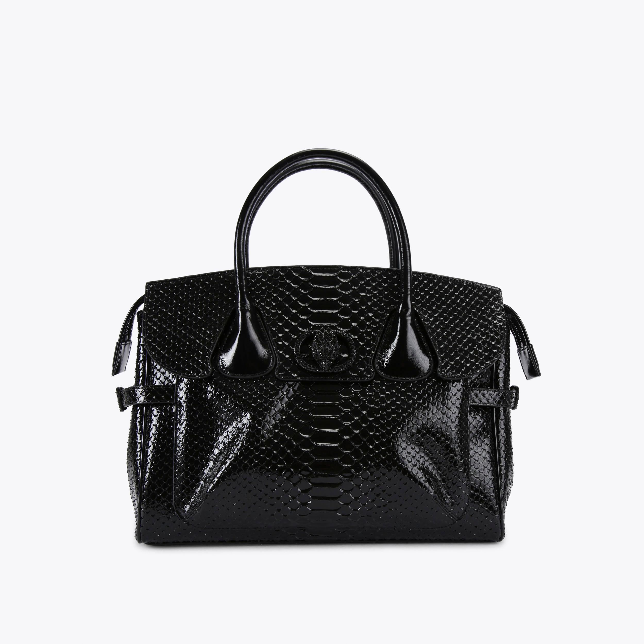Chelsea Black Snake Embossed Tote Bag | Kurt Geiger