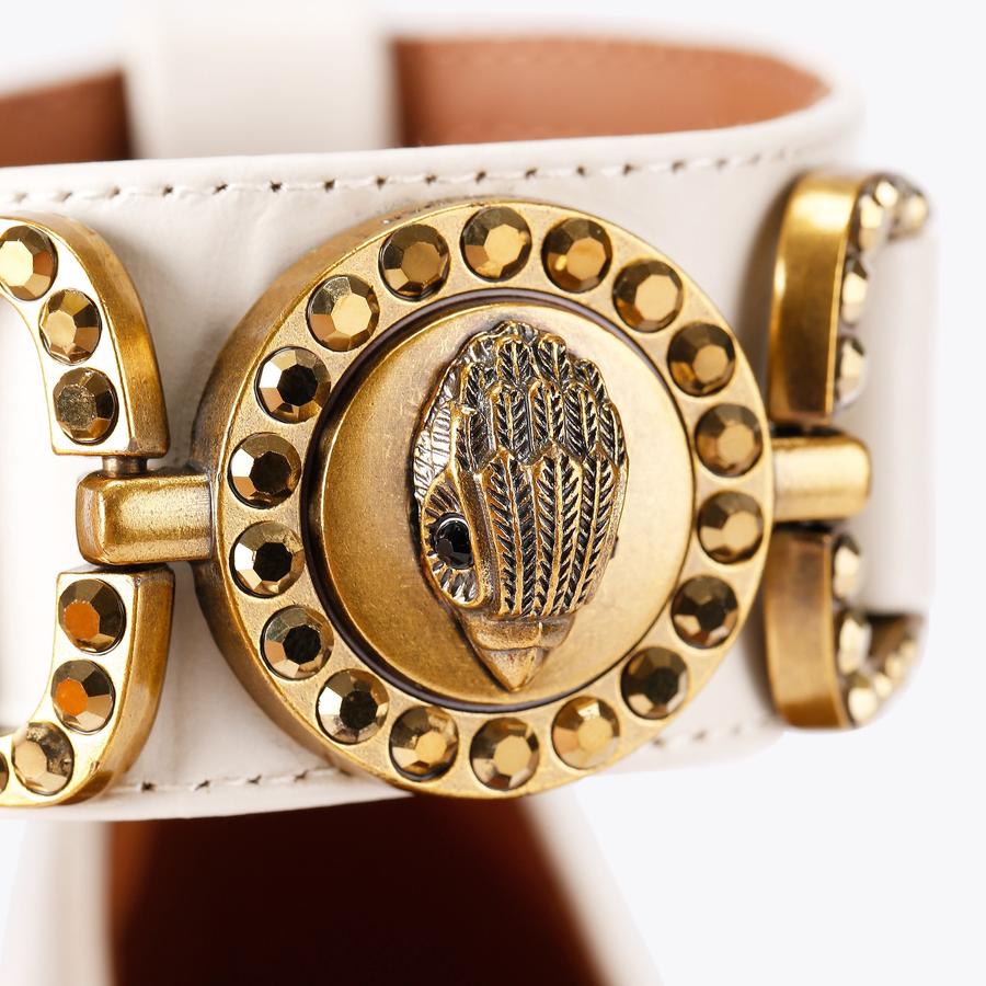 Mansion Ankle Strap Court Bone Croc Heel | Kurt Geiger