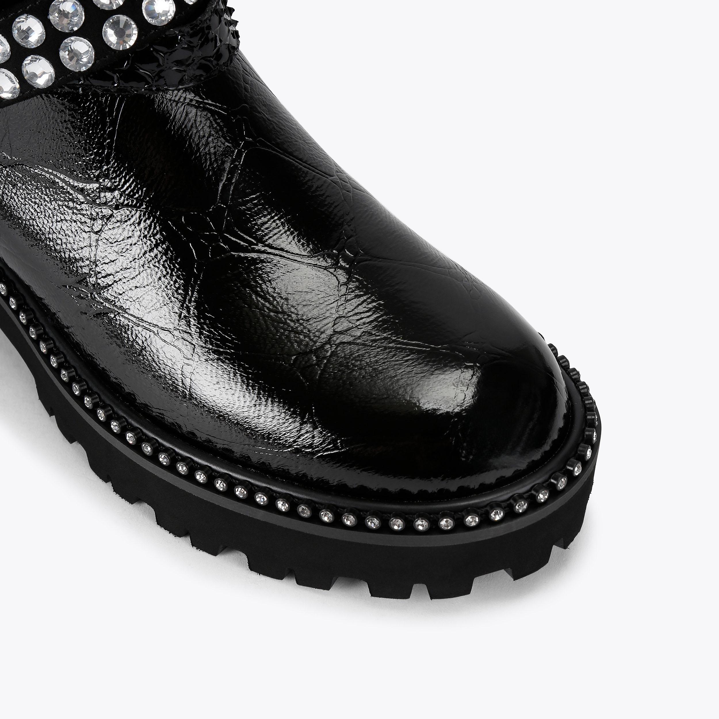 コタB1 REGENT CAP KNEE BOOT Bone Croc Toe Cap Boot by KURT GEIGER