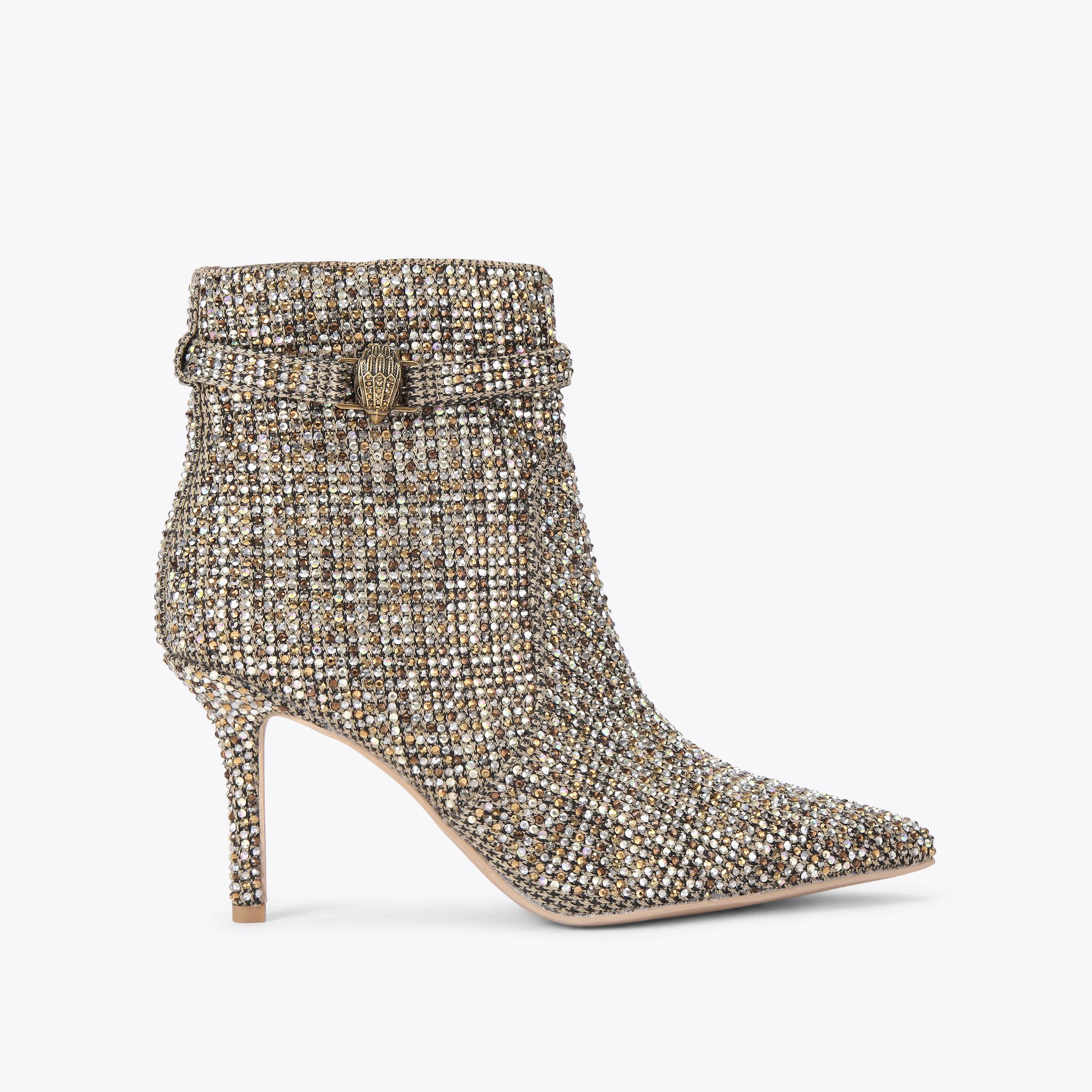 KENSINGTON ANKLE BOOT Beige Crystal Boot by KURT GEIGER LONDON