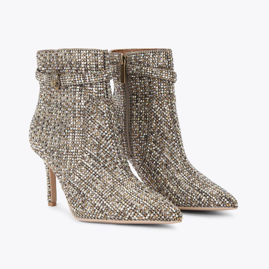 KENSINGTON ANKLE BOOT Beige Crystal Boot by KURT GEIGER LONDON