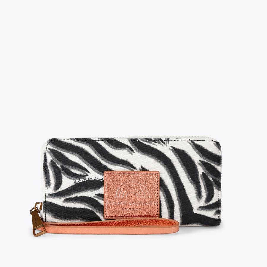 SOUTHBANK ZIP AROUND W ZEBRA ZIP AROUND WALLET by Kurt Geiger London