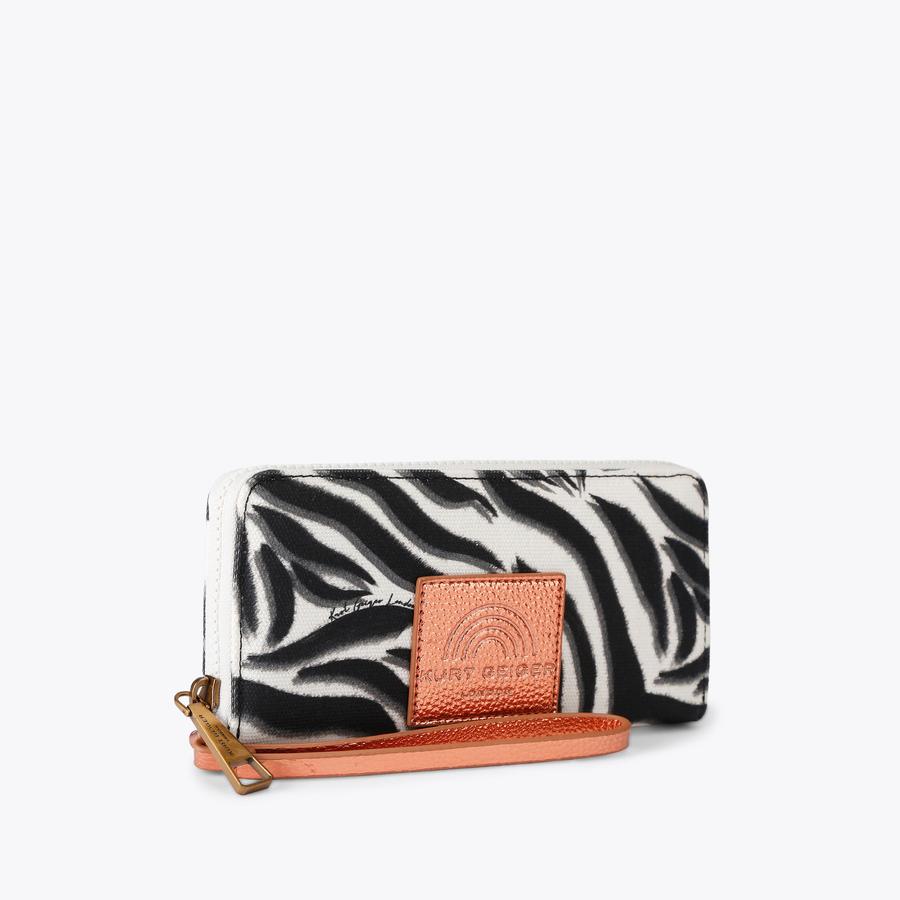 SOUTHBANK ZIP AROUND W ZEBRA ZIP AROUND WALLET by Kurt Geiger London