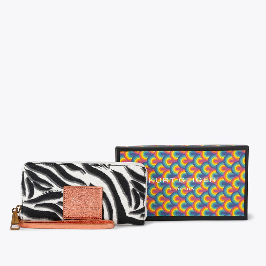 SOUTHBANK ZIP AROUND W ZEBRA ZIP AROUND WALLET by Kurt Geiger London