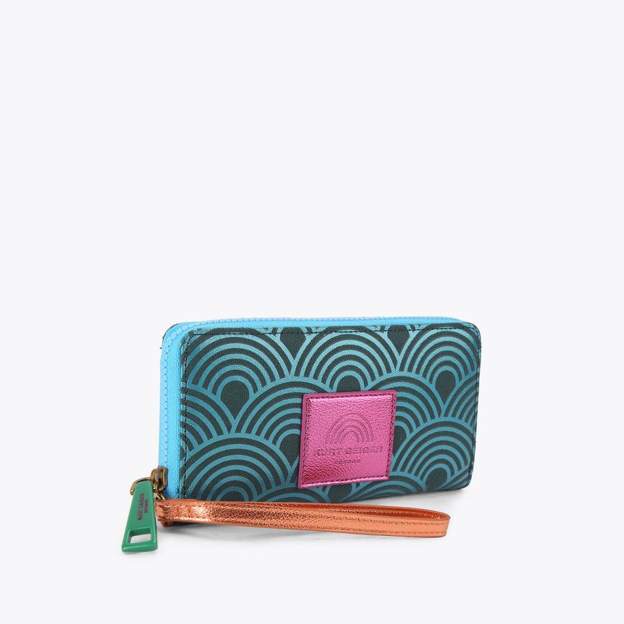 SOUTHBANK ZIP AROUND W Green Rainbow Zip Around Wallet by KURT