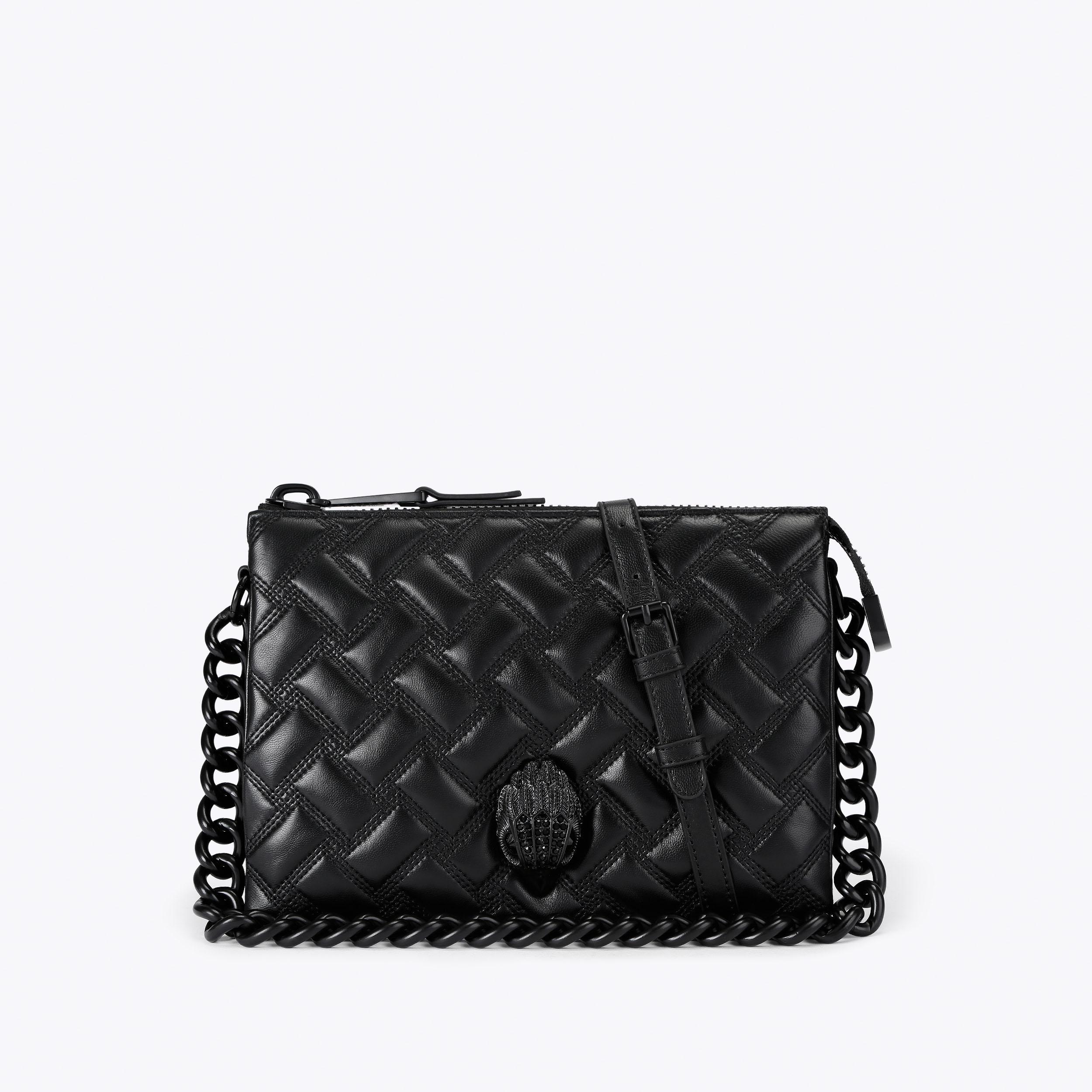 Xxl Kensington Drench Black Leather Shoulder Bag | Kurt Geiger