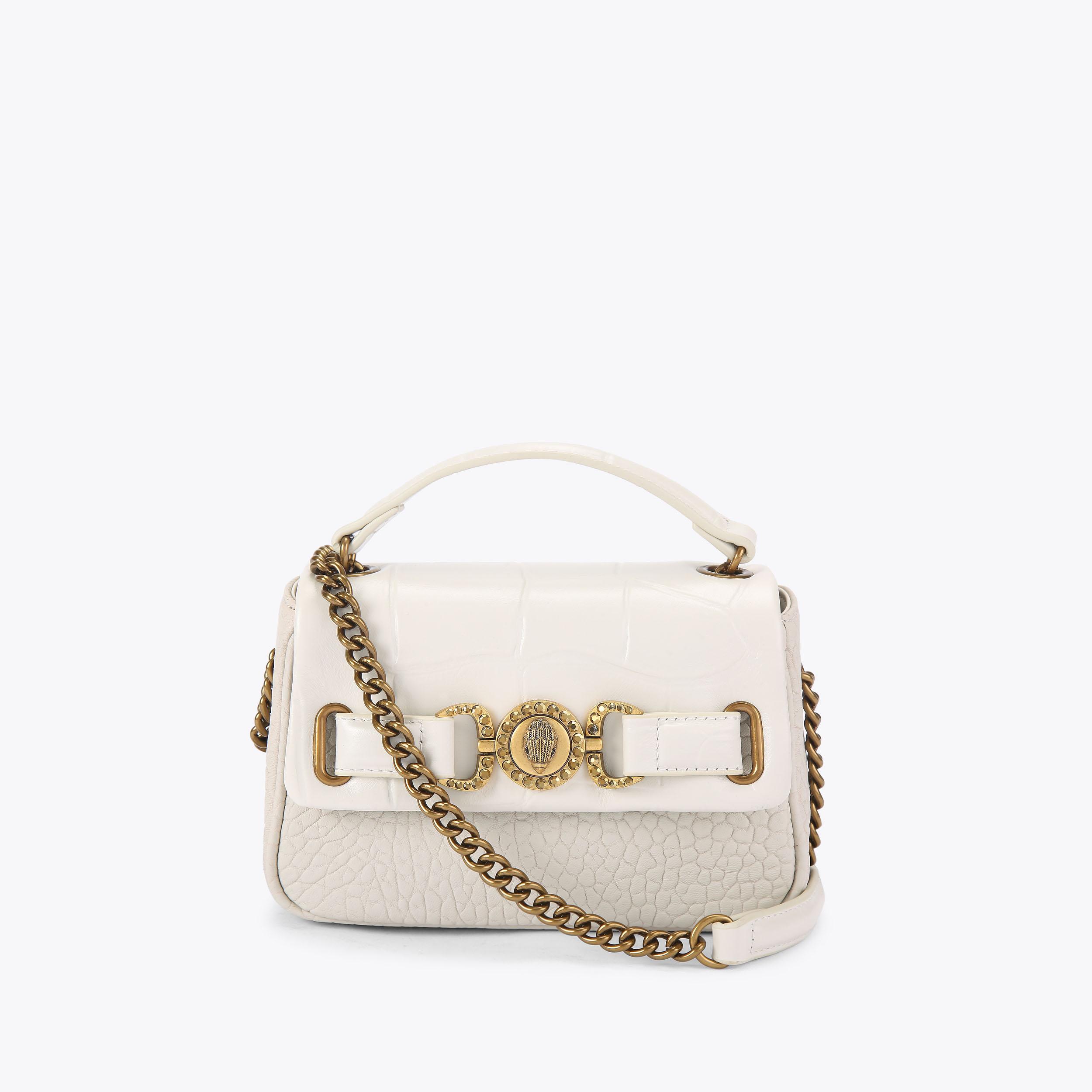 MINI MANSION BAG Bone Croc Embossed Leather Bags by KURT GEIGER LONDON