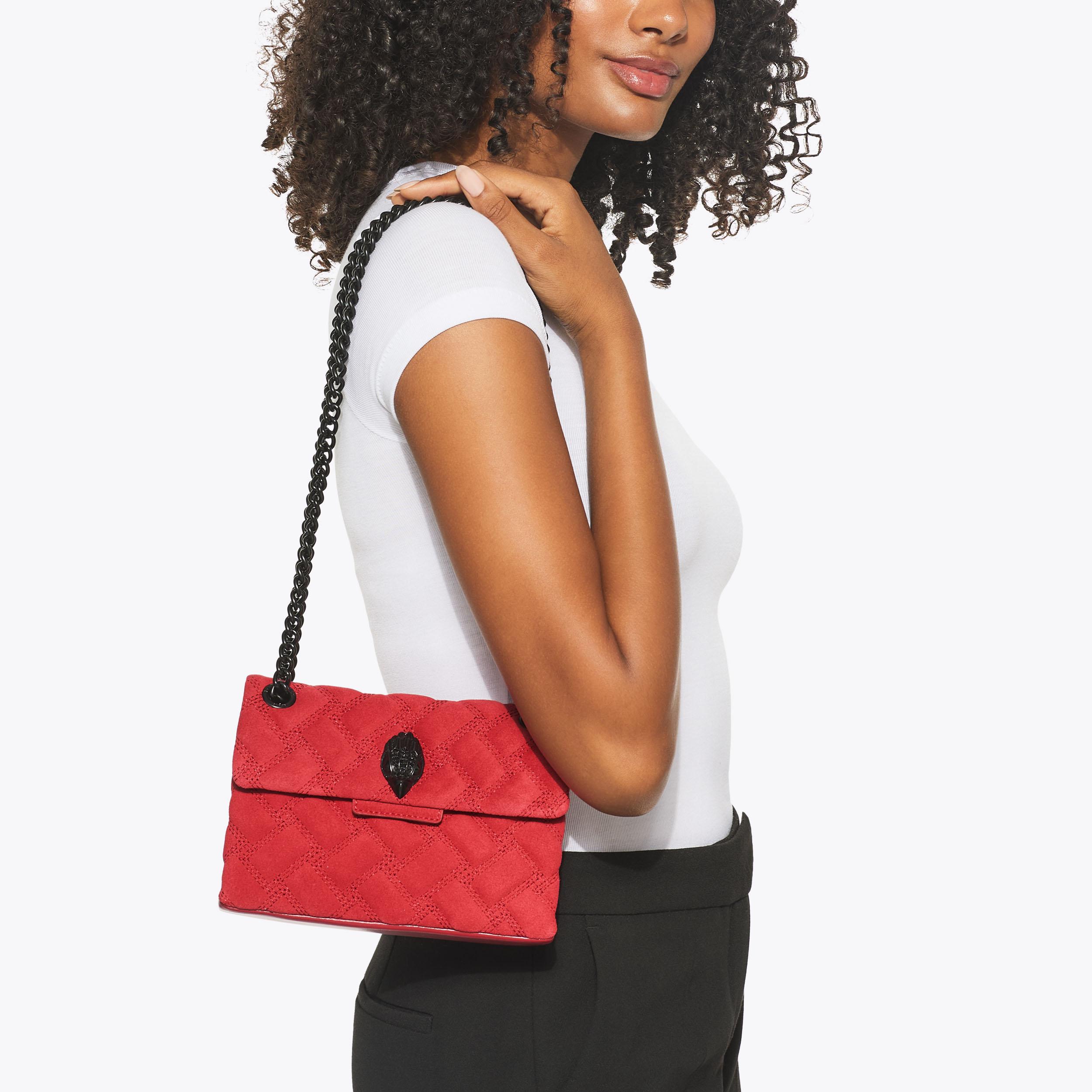LEATHER MINI KENSINGTON Red Suede Leather Cross Body Bag by