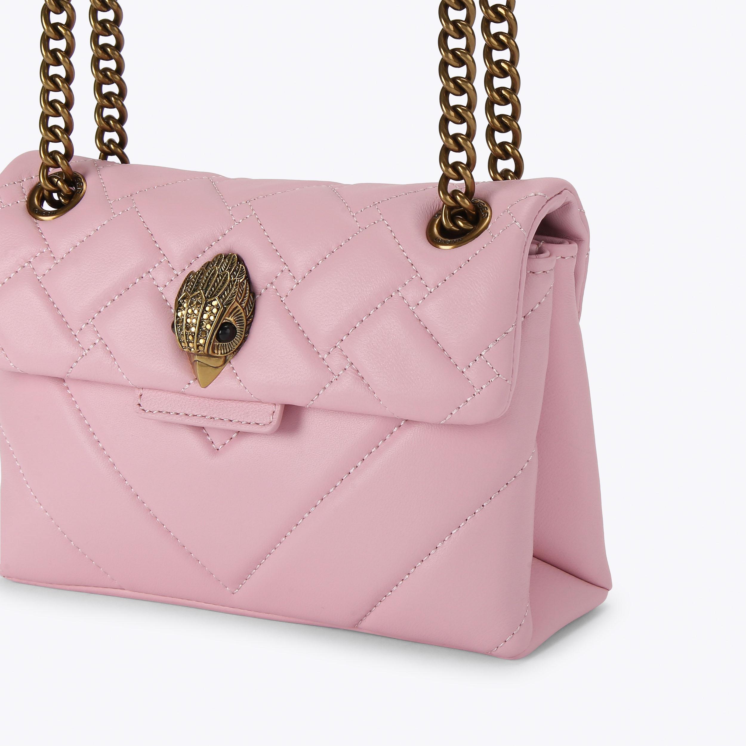 LEATHER MINI KENSINGTON Baby Pink Cross Body Mini Bag by Kurt