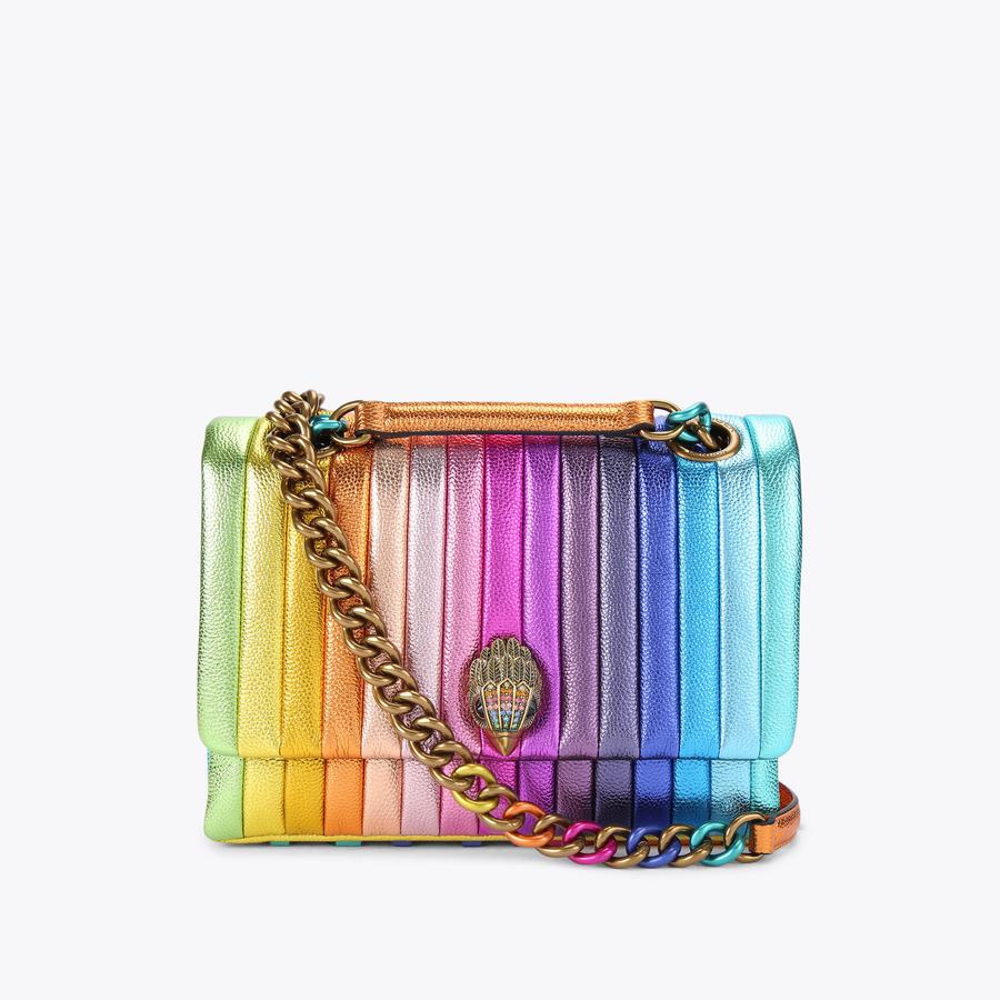 LARGE KENSINGTON KURT Q Rainbow Stripe Pebble Grain Shoulder