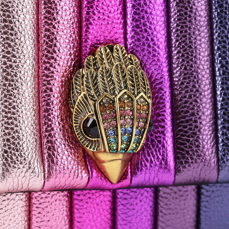 LARGE KENSINGTON KURT Q Rainbow Stripe Pebble Grain Shoulder