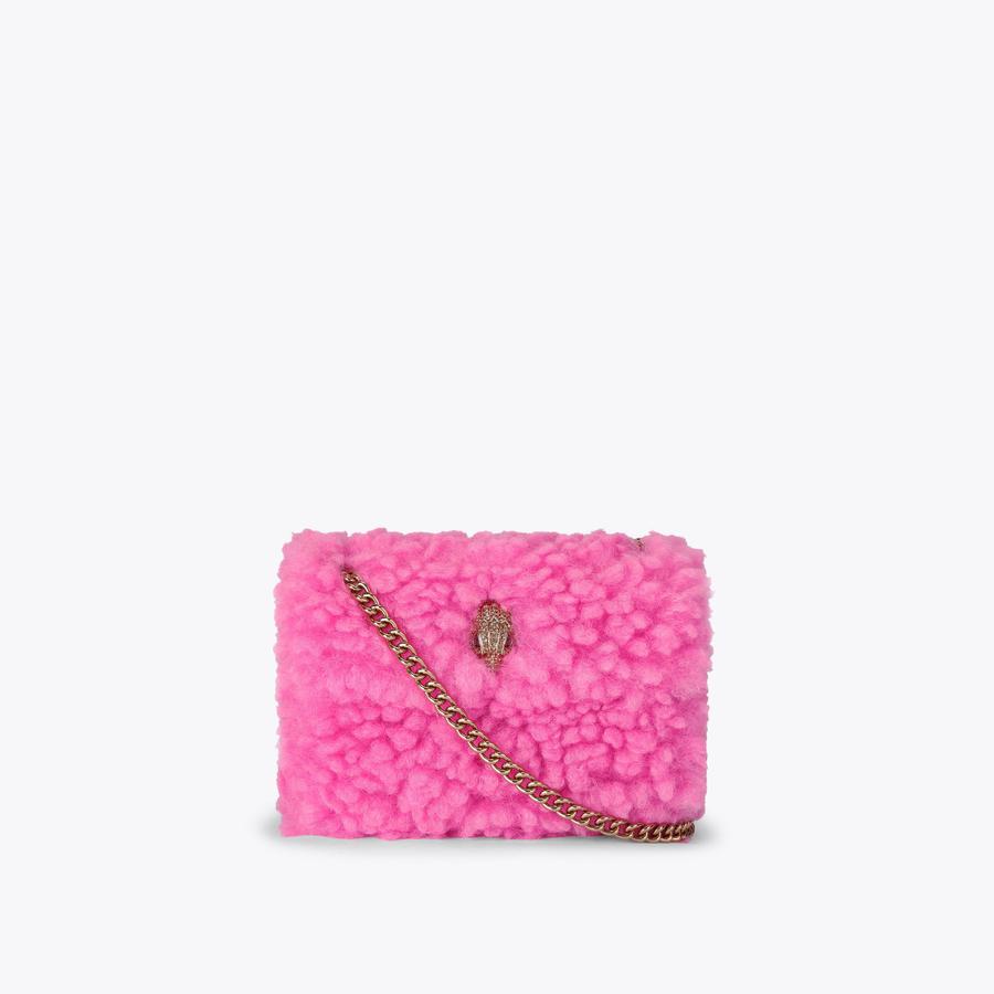 MINI KENSINGTON F FUR Fuchsia Faux Fur Bag by Kurt Geiger London
