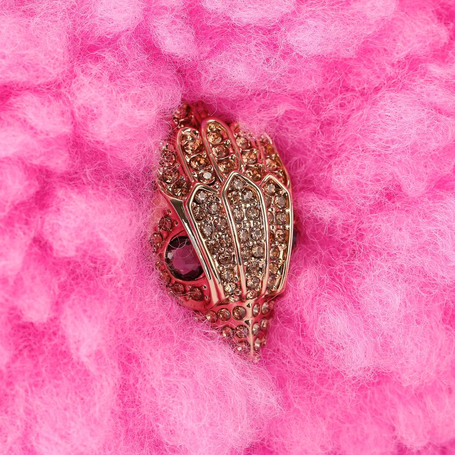 MINI KENSINGTON F FUR Fuchsia Faux Fur Bag by Kurt Geiger London
