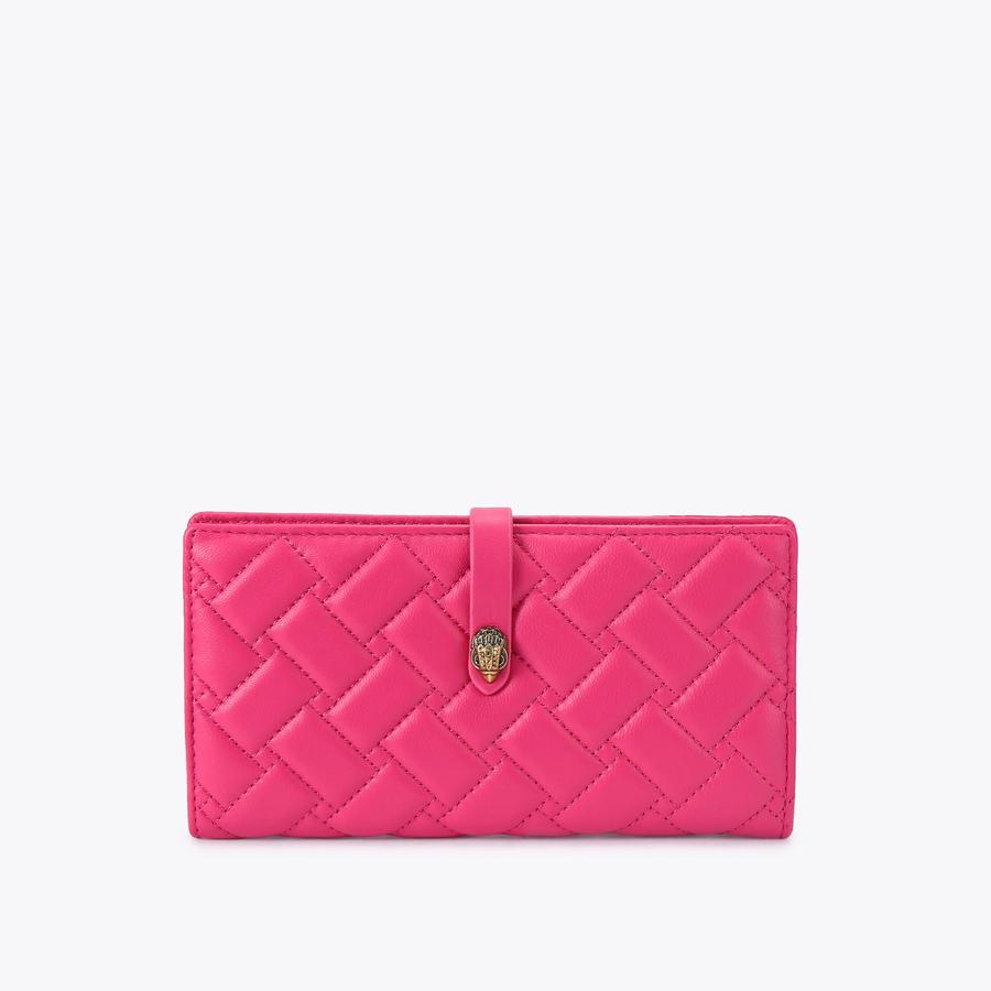 KENSINGTON SOFT WALLET Pink Leather Flap Over Wallet by KURT