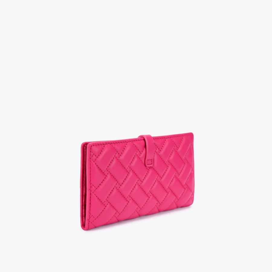 KENSINGTON SOFT WALLET Pink Leather Flap Over Wallet by KURT