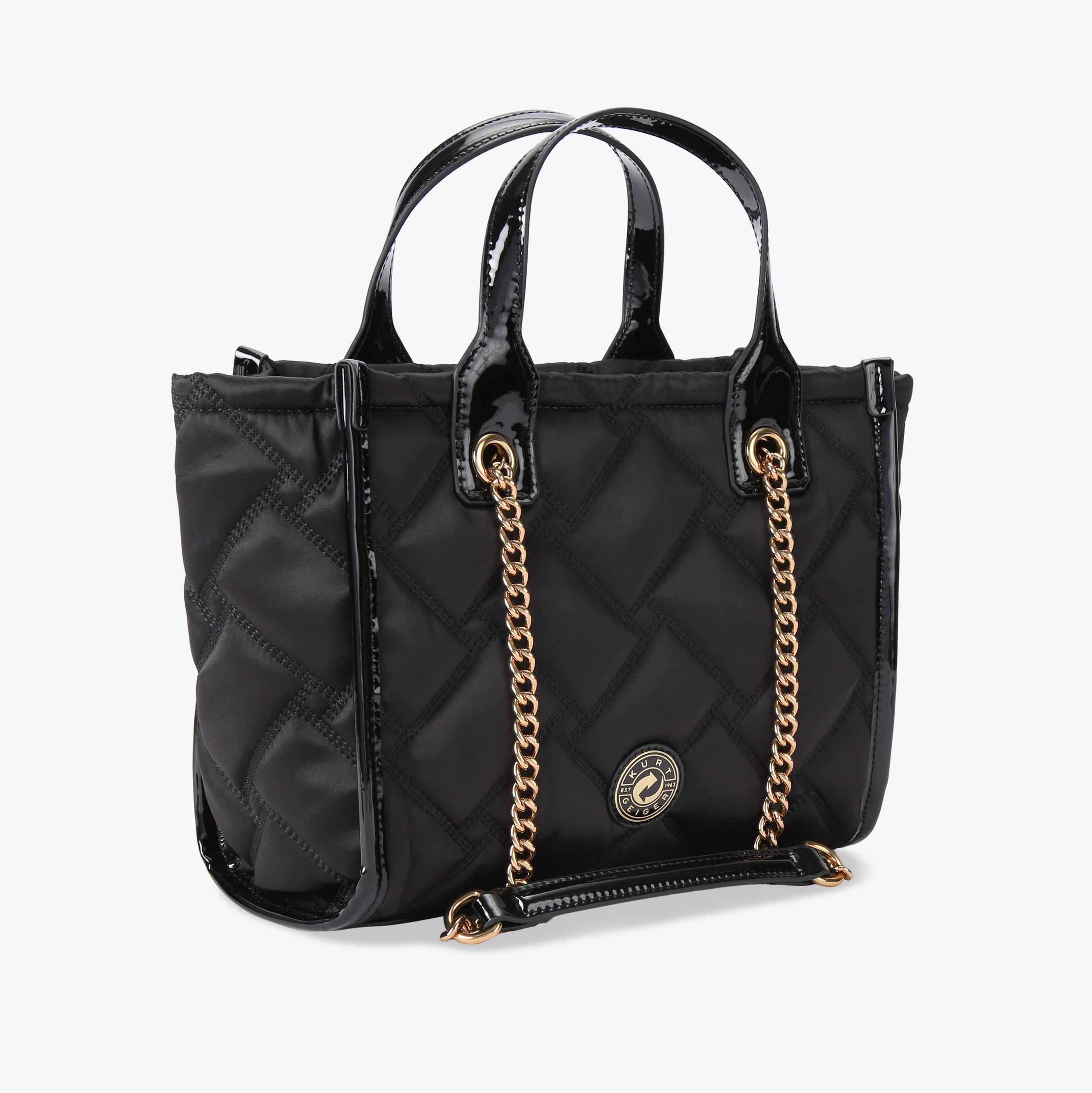 HOXTON SM SHOPPER Black Nylon Shopper Bag by KURT GEIGER LONDON