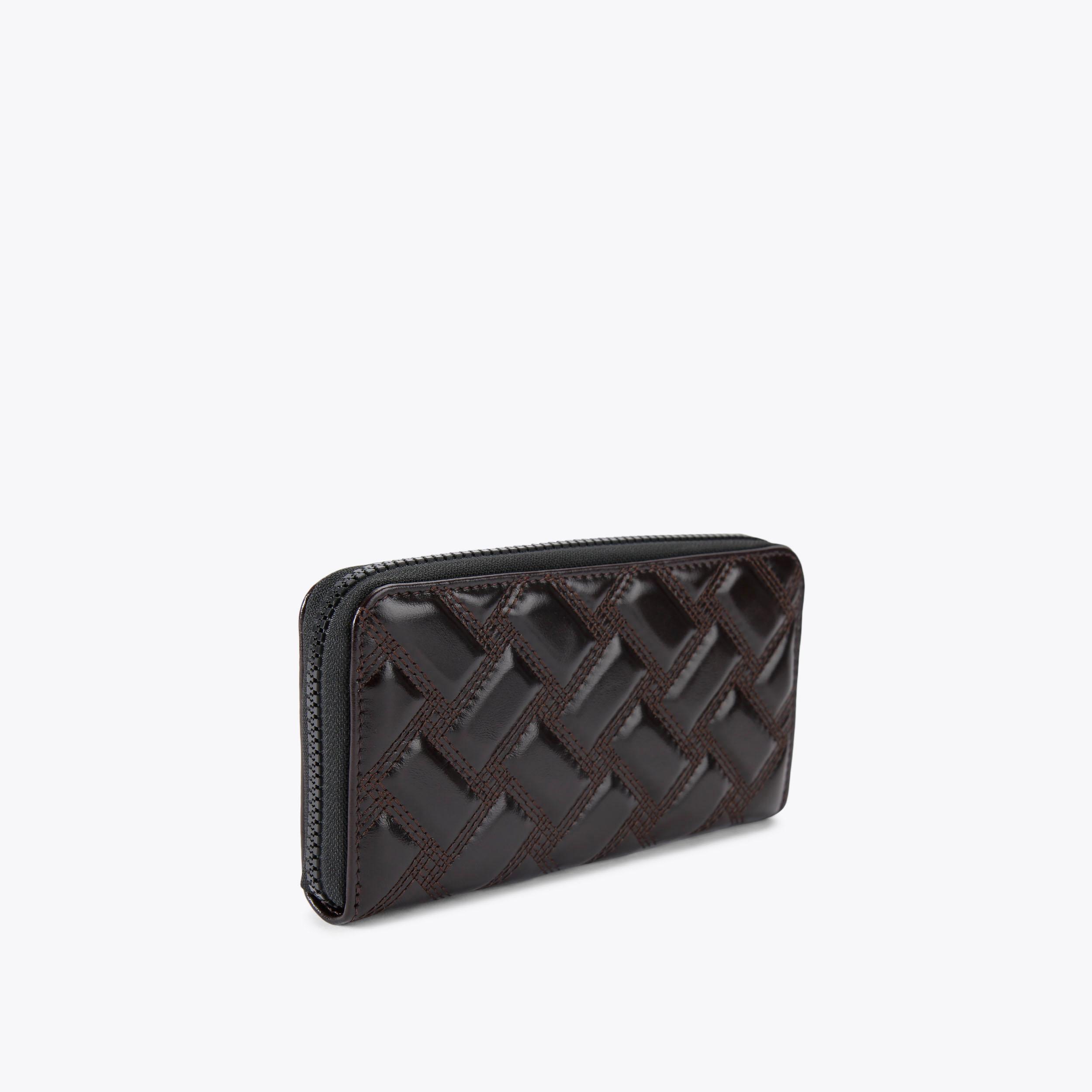 KENSINGTON ZIP AROUND W Brown Leather Zip Around Wallet by KURT