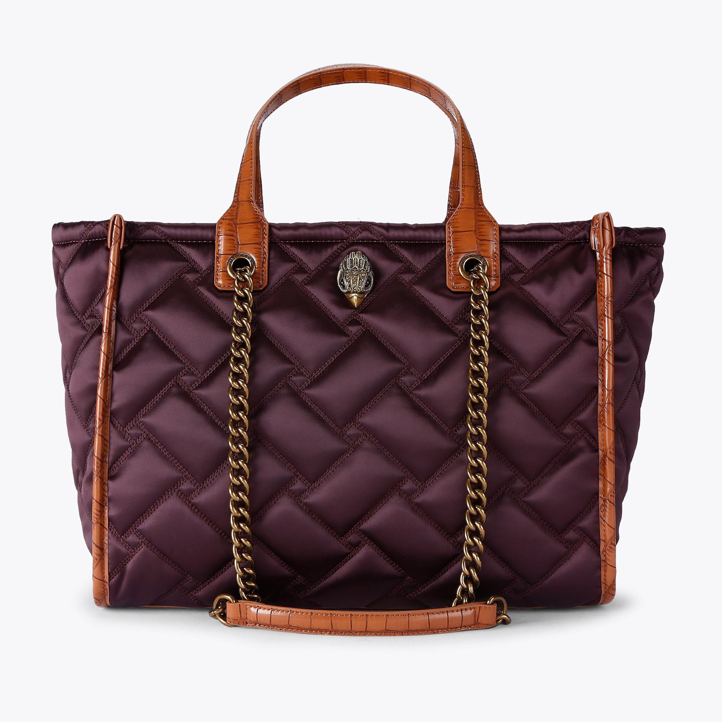HOXTON SHOPPER Brown Faux Fur Shopper Bag by Kurt Geiger London