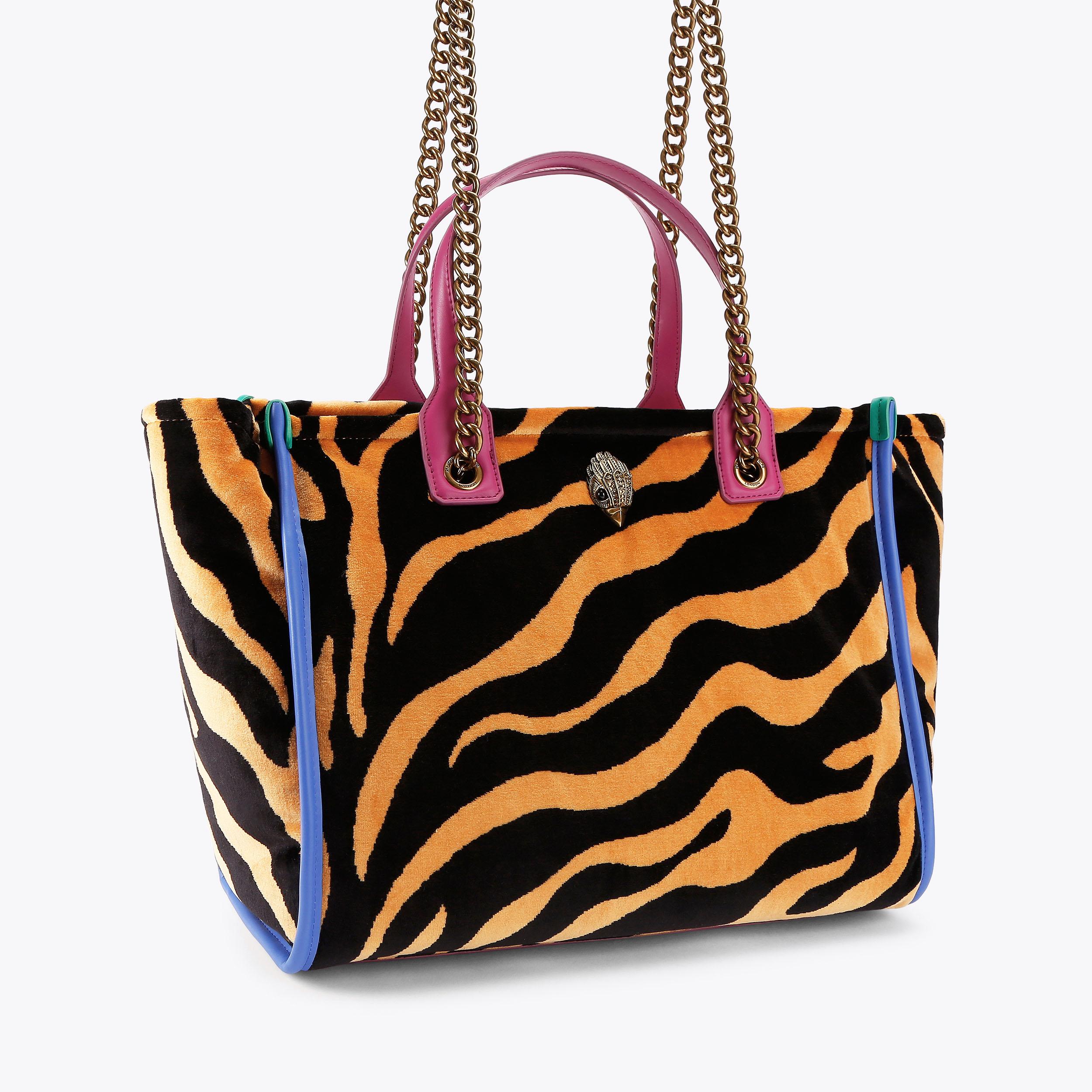 HOXTON SHOPPER Velvet Tiger Print Tote Shopper Bag by Kurt Geiger