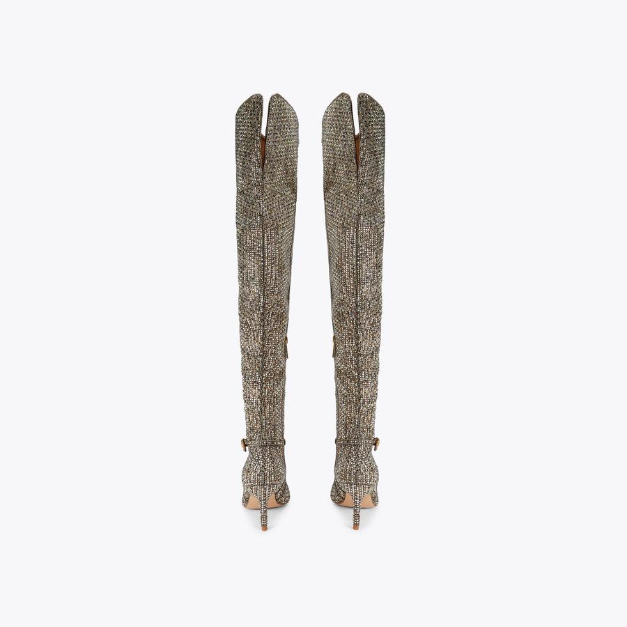 MAYFAIR POINT OTK BOOT Iridescent Point Knee High Boot by