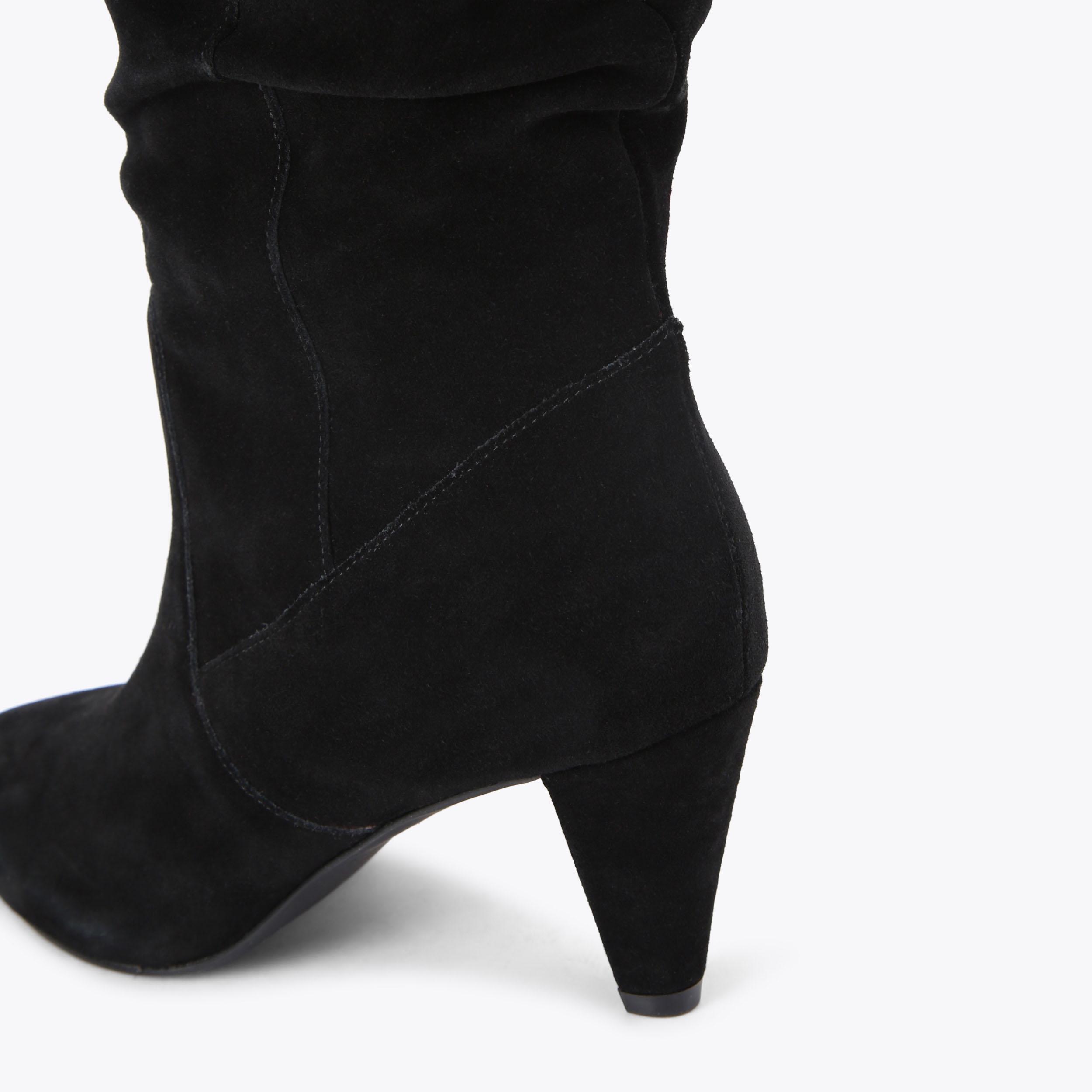 SHOREDITCH OTK SLOUCH Black Suede Knee Boot by KURT GEIGER LONDON